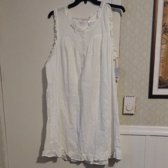 Adonna White Cotton Nightgown XXL NWT - Picture 1 of 6